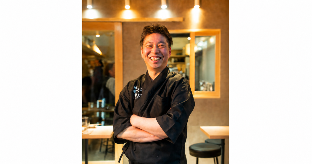 焼鳥おび オーナー兼店長の小尾直也氏